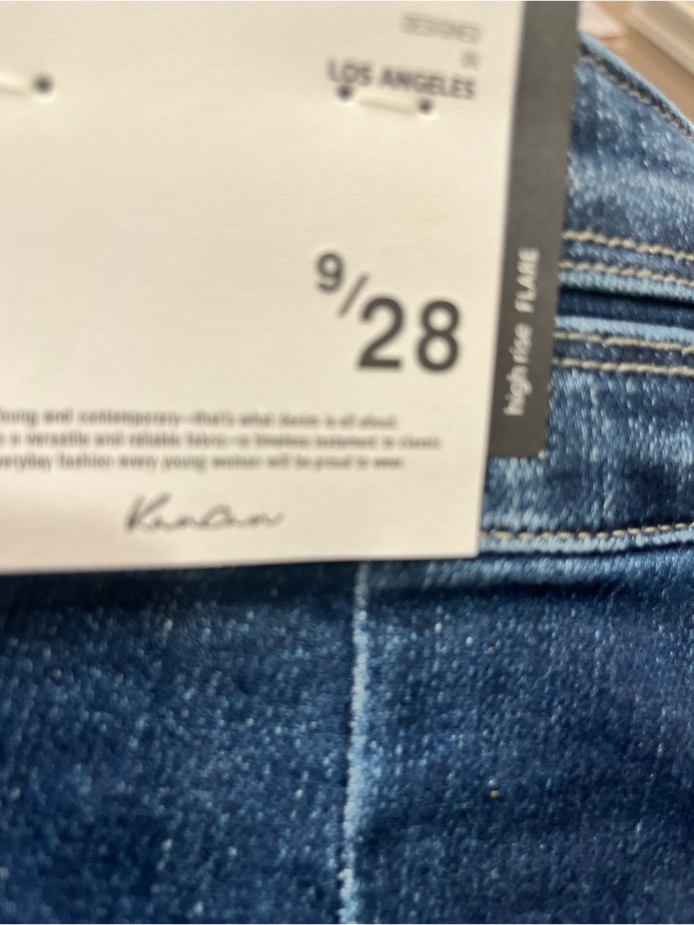 Kancan Double Button High Rise Flare  Jeans - Picture 12 of 12